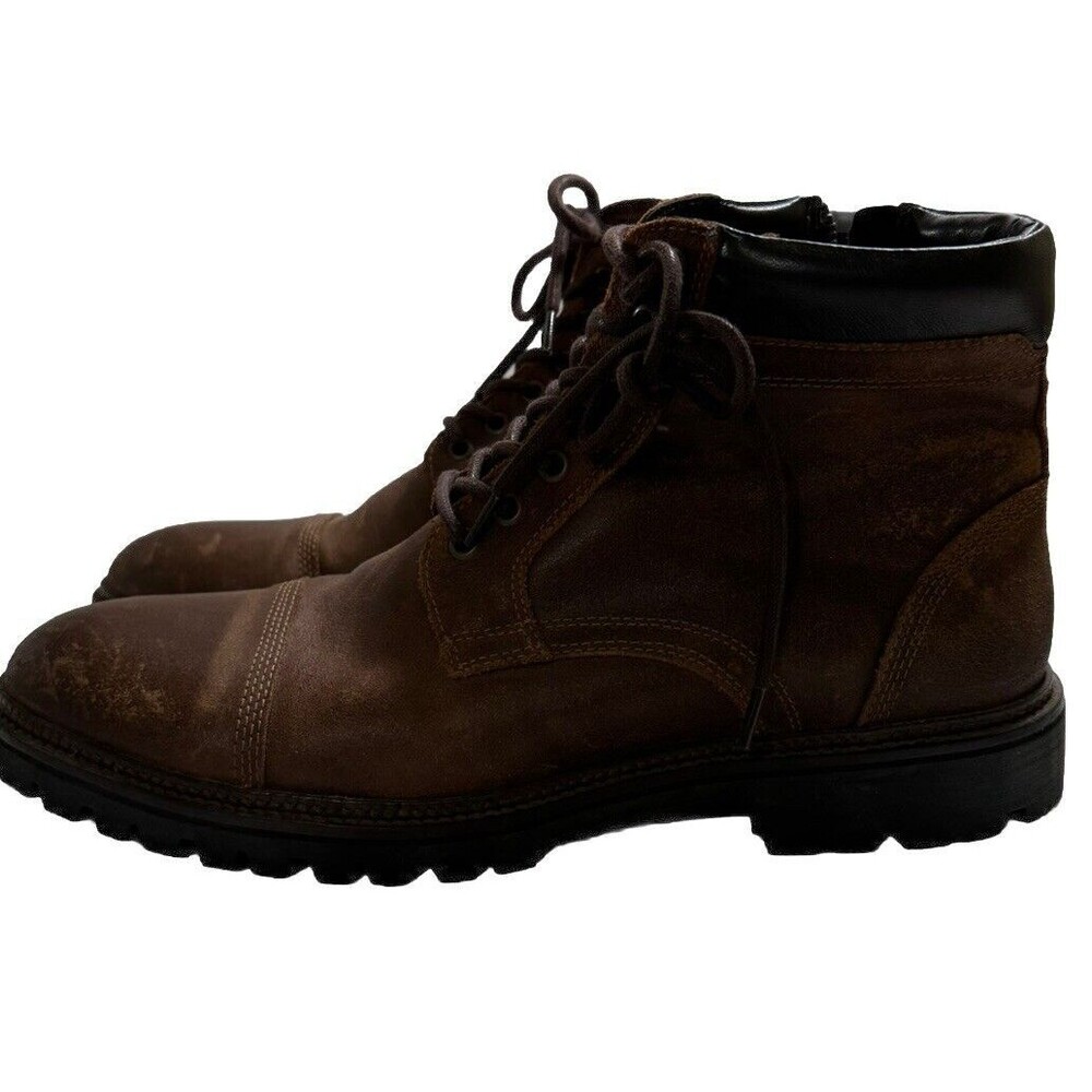Flag LTD Men's Leather Boots SZ 11 M Brown Thick Soles Marsen Toe Made In Brazil